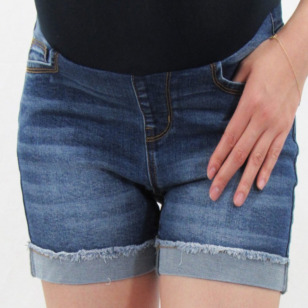 Distressed Maternity Shorts